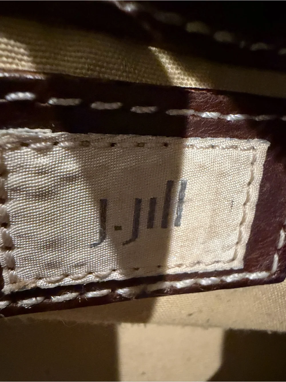 J. Jill Pink and Brown Pebble Leather Hobo Bag